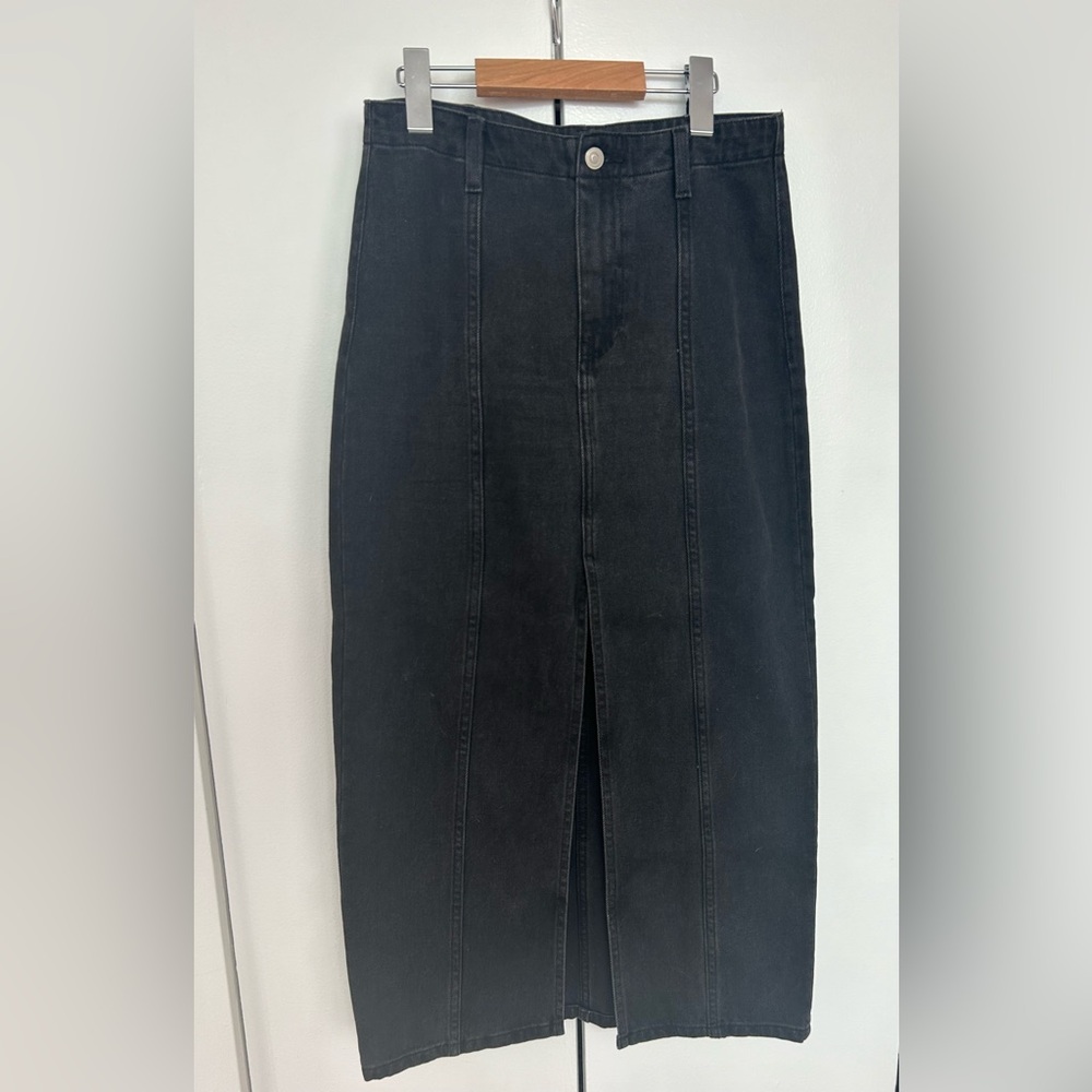 Bäcio Black Denim Midi Skirt – Size S